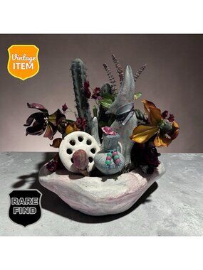 Vintage Southwest-Style Ceramic Sculpture Handmade Centerpiece. One Of A Kind!